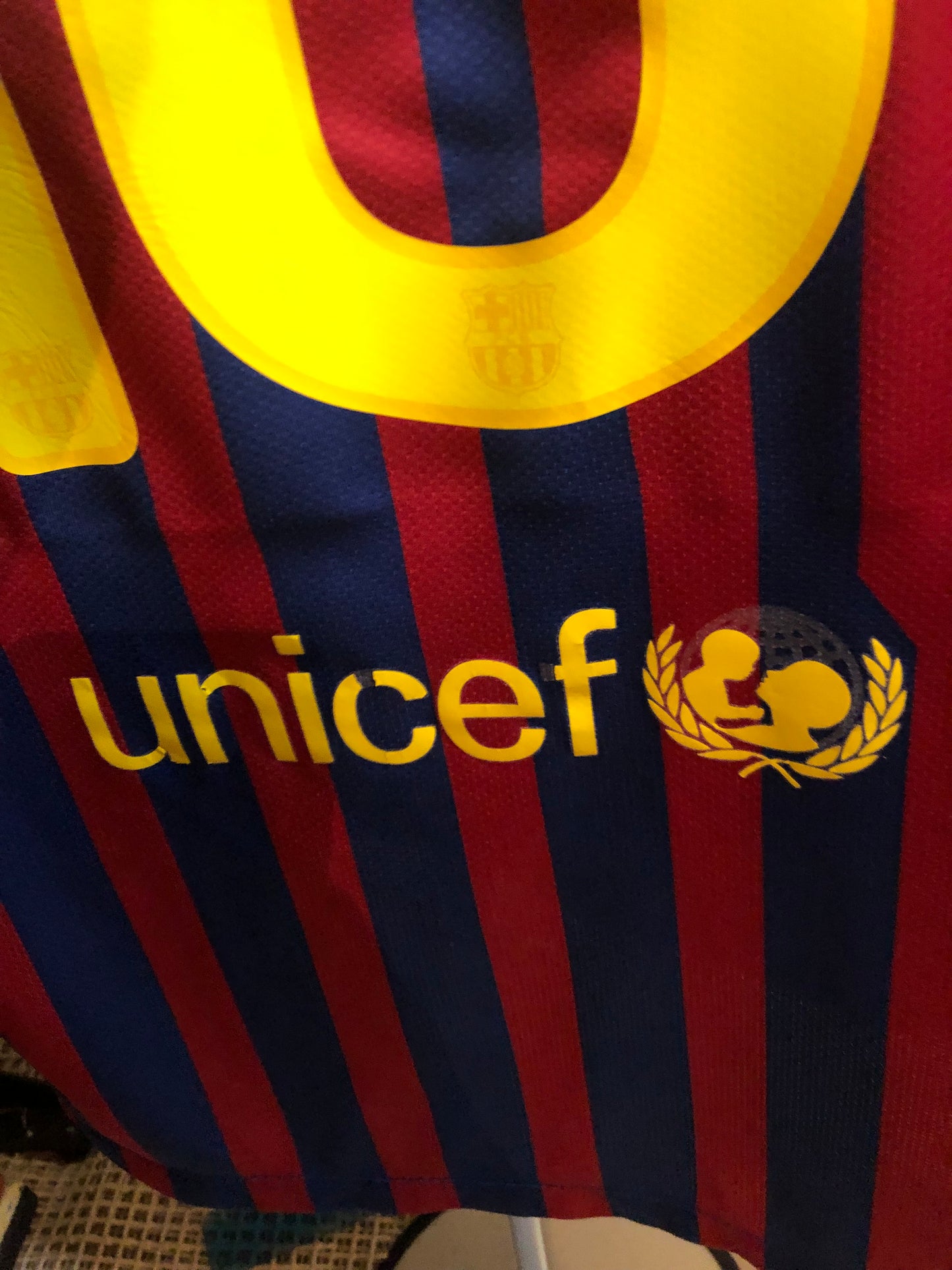 Retro Vintage FC Barcelona 2011/12 Home Shirt Champions League Messi 10 9/10