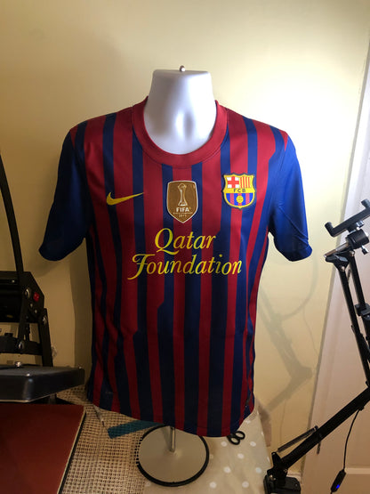 Retro Vintage FC Barcelona 2011/12 Home Shirt Champions League Messi 10 9/10