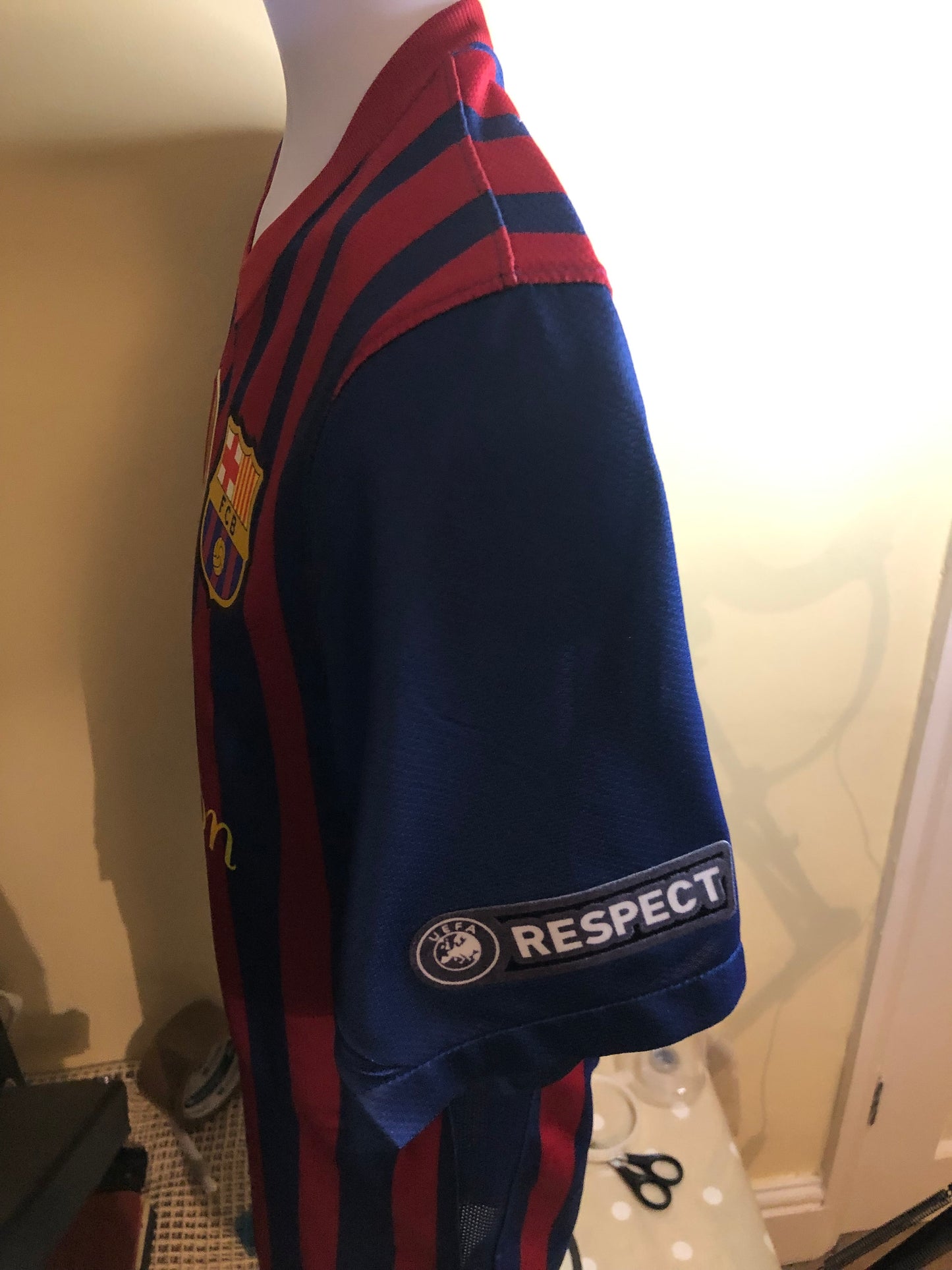 Retro Vintage FC Barcelona 2011/12 Home Shirt Champions League Messi 10 9/10