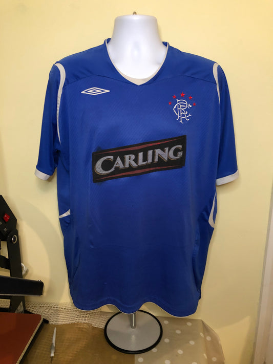 Vintage Umbro Rangers 2008/09 home Novo 10 7/10