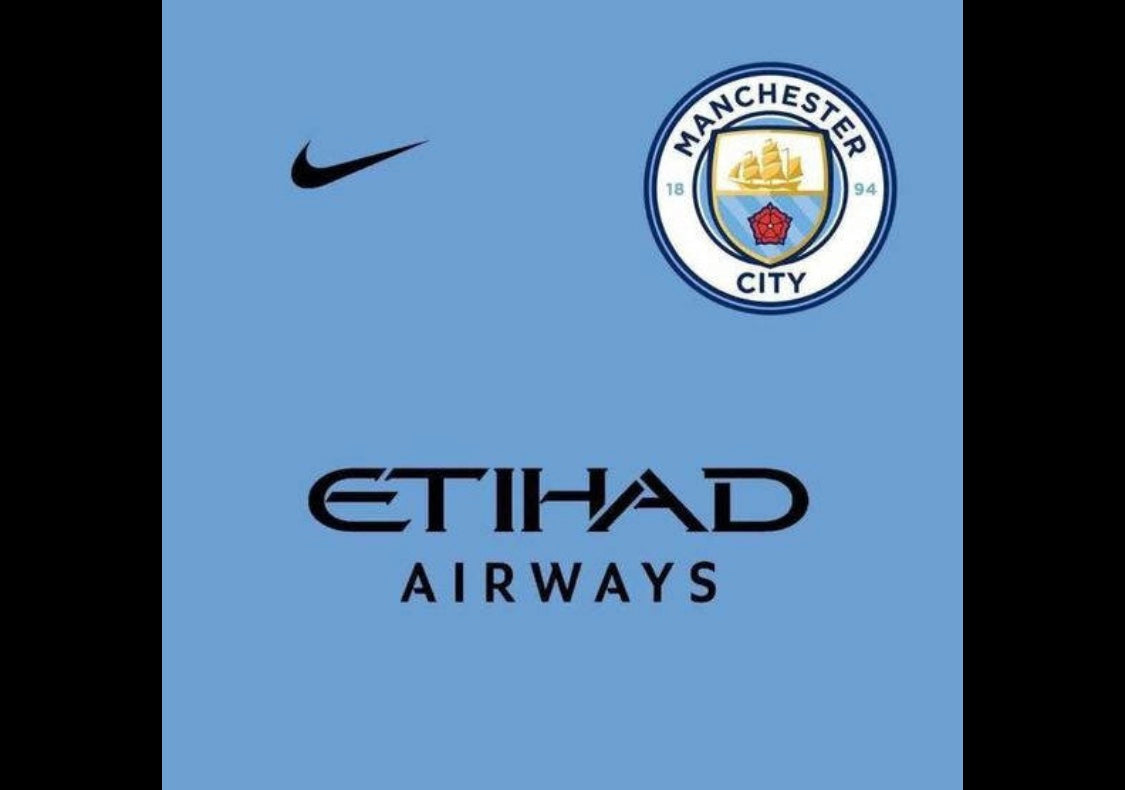 Etihad Airways Football Shirt Vinyl Heat Press Print