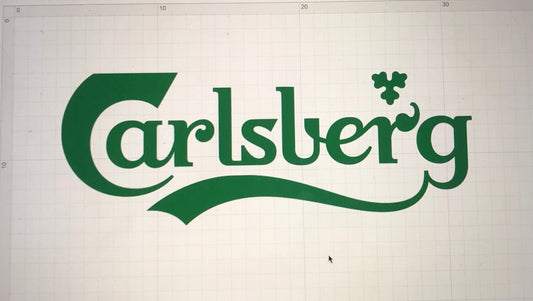 Carlsberg Green Vinyl Heat Transfer Football Shirt Sponsor Replacement