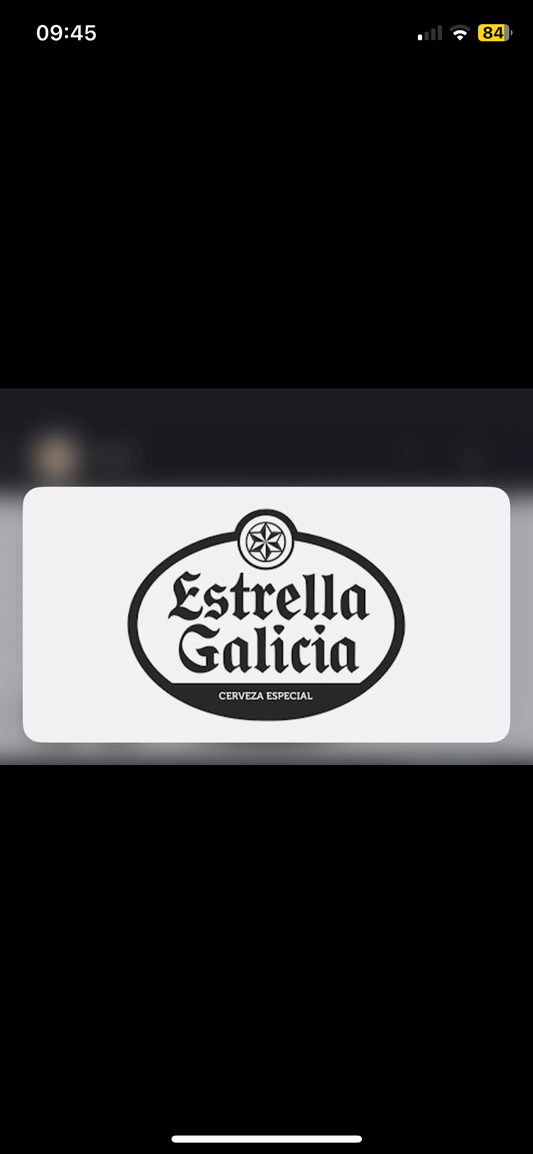 Estrella Galicia Football Shirt Vinyl Heat Transfer Logo