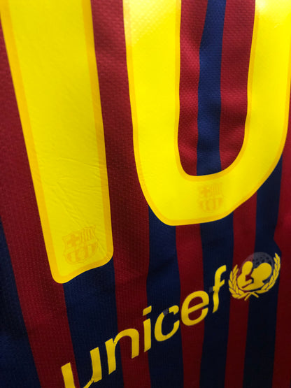 Retro Vintage FC Barcelona 2011/12 Home Shirt Champions League Messi 10 9/10