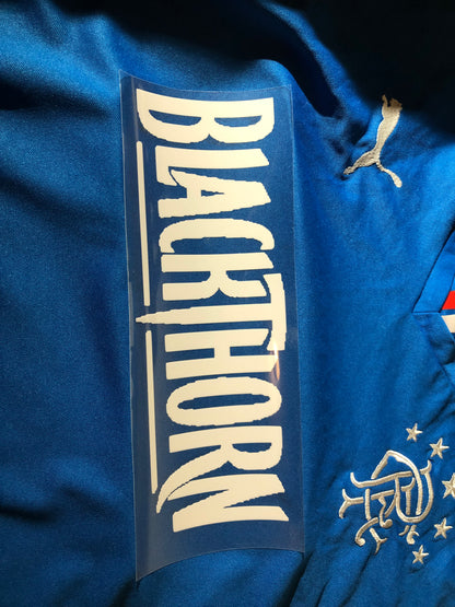 Blackthorn Vinyl Heat Transfer Football Shirt Sponsor