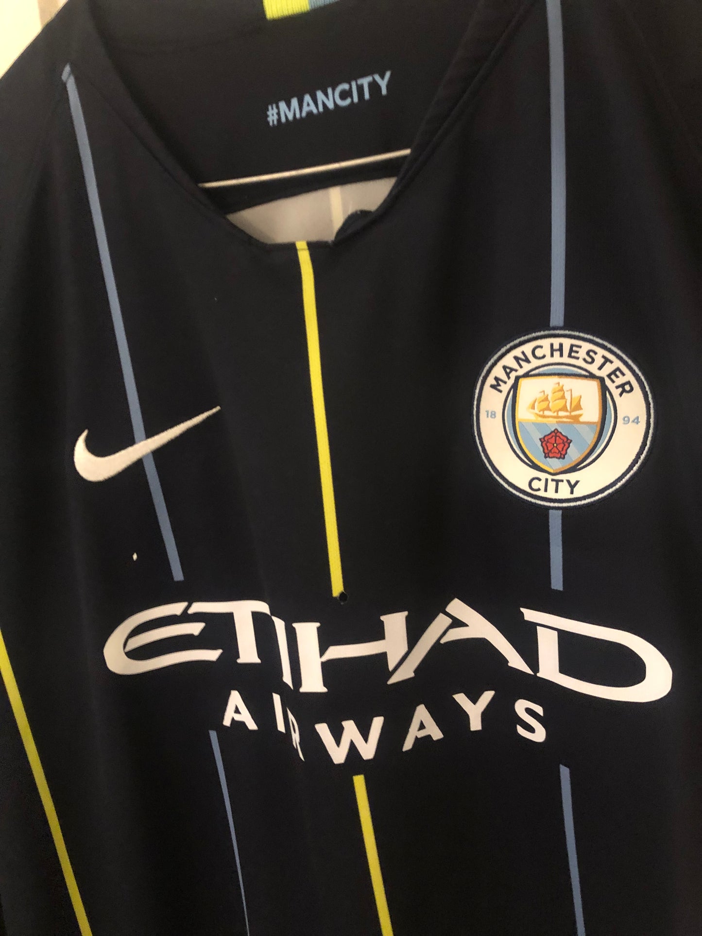 Classic Nike Man City 2018/19 away shirt Haaland 9 (9/10)